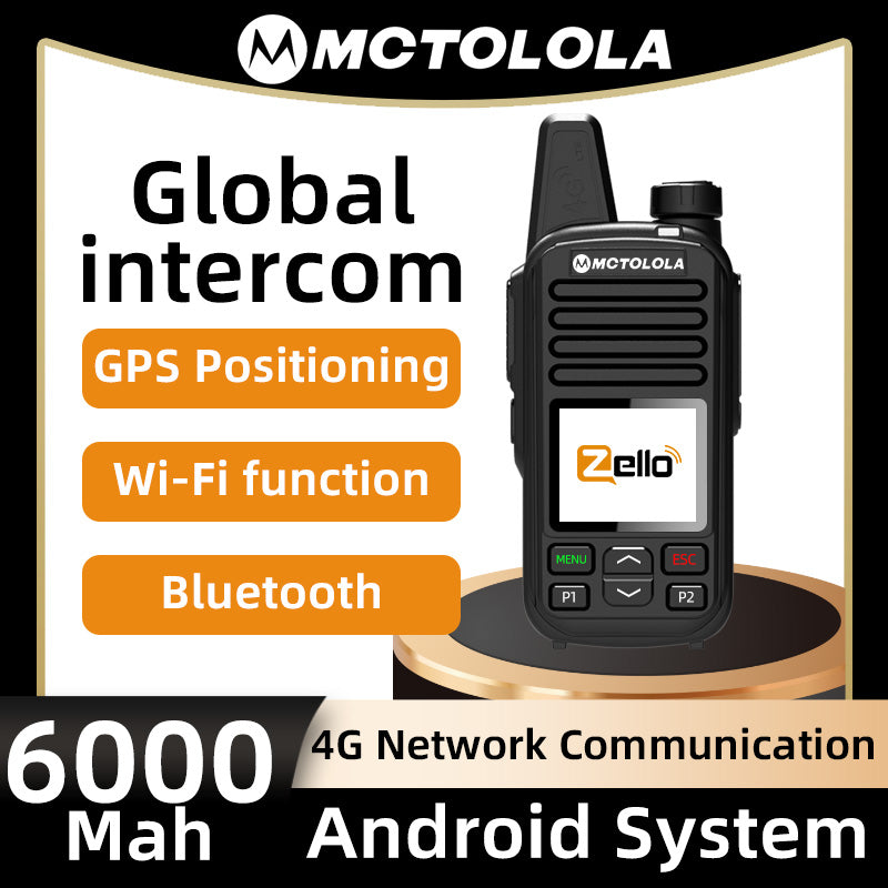 MCTOLOLA for Zello Poc Radio 4g Network 5000km Global Walkie Talkie Long Range Public Network Two Way Radio Mobile Radio