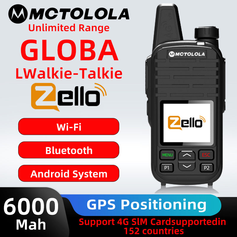 MCTOLOLA-Cell POC Wireless Remote Control Walkie Talkie4G3GAndroidBluetoothMobile PhonePTTWiFiGPSGlobal