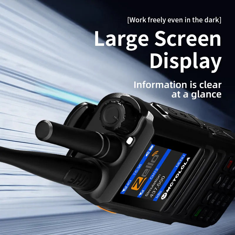 MOTOLOLA ZELLO 4G POC network radio long range analog uhf two mode radios walkie talkie compatible with  real-ptt poc global app