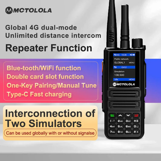 MOTOLOLA ZELLO Android 2G 4G network radio long range analog VHF/UHF two mode radios walkie talkie compatible ptt-poc global app