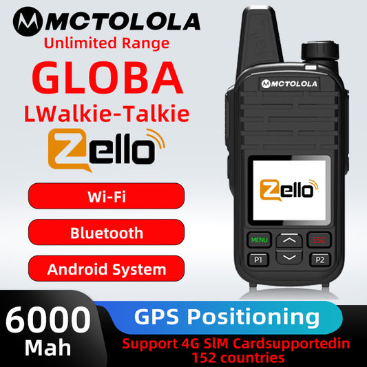 MCTOLOLA-Cell POC Wireless Remote Control Walkie Talkie4G3GAndroidBluetoothMobile PhonePTTWiFiGPSGlobal