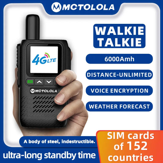 Motolola walkie talkie global, telefone remoto 4g/5g poc, frota civil de polícia (livre) 5000km comunicador de rádio profissional 500km