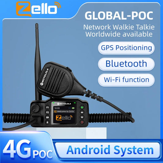 Zello Poc-Walkie Talkie remoto sem fio, Android, Bluetooth, Wi-Fi, rede, GPS, 4G, 3G, 100 milhas